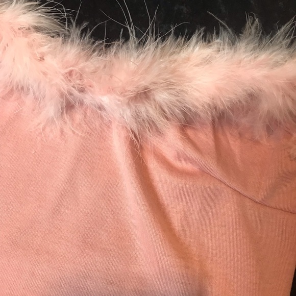 LAST ONE Faux Fur Crop Cami Top - Picture 3 of 4